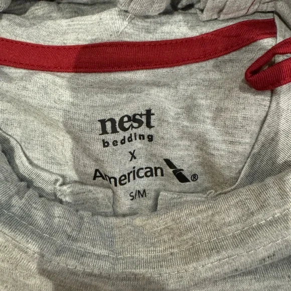 NEST Pajamas Gray with red trim - Picture 1 of 3